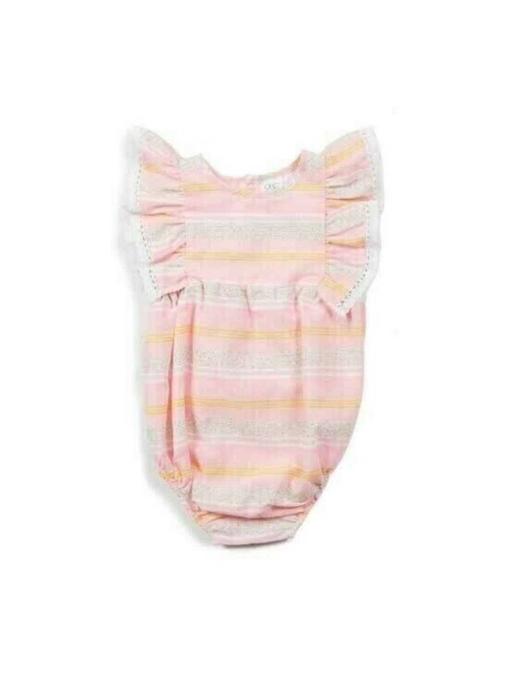 $53 EGG by SUSAN LAZAR Remy Bubble Romper Pink NEW Summer Baby Girl Designer 12M